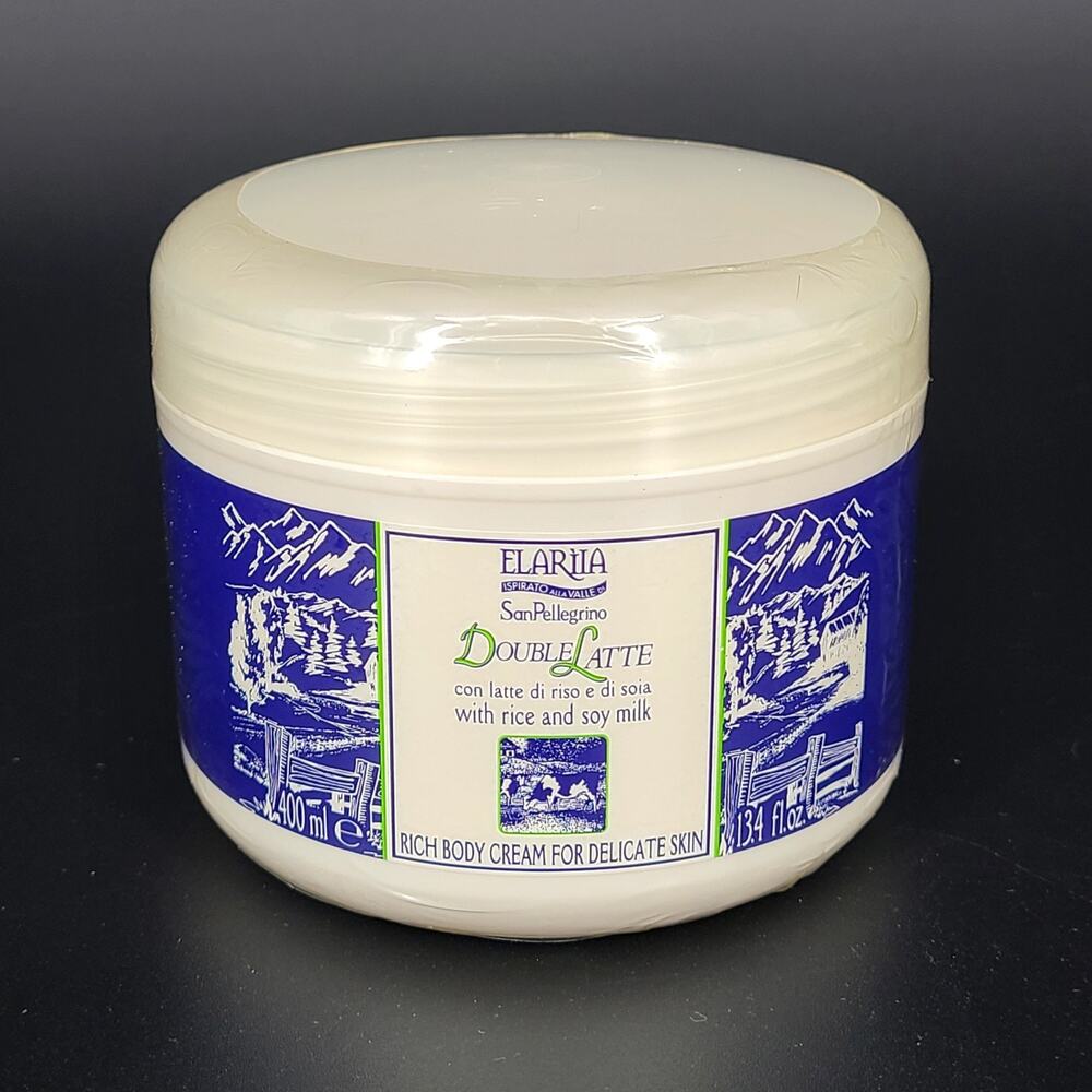 Elariia Double Latte Rice & Soy Milk Rich Body Cream 13.4 oz NEW Sealed